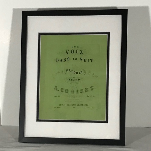 Barbara V. Designs Other - Custom Sheet Music Wall Art - Classical Series "Une Voix Dans La Nuit"